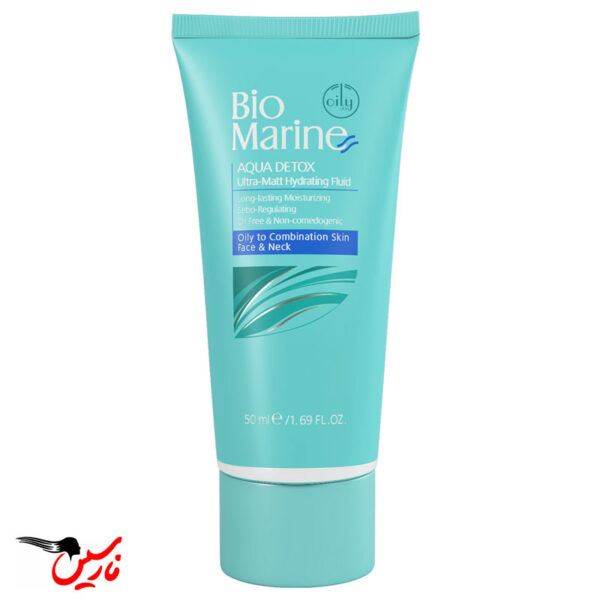 فلوئید رطوبت رسان و مات کننده پوست چرب بایومارین bio marine مدل Aqua Detox