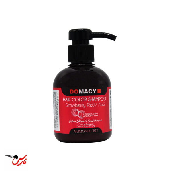 شامپو رنگ دوماسی Domacy قرمز توت فرنگی 300ml 7.66