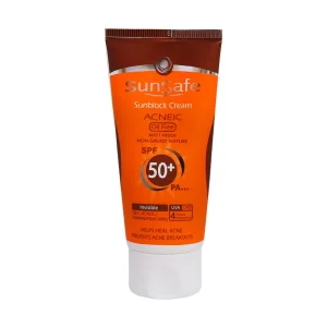 کرم ضد آفتاب SPF50 فاقد چربی بژ طبیعی سان سیف 50ml Sunsafe