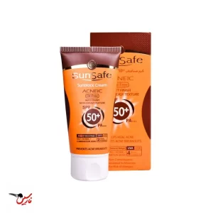 کرم ضد آفتاب SPF50 فاقد چربی بژ طبیعی سان سیف 50ml