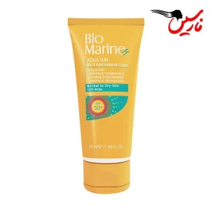 کرم ضد آفتاب روشن کننده و ضد چروک SPF۵۰ پوست خشک بایومارین Biomarine